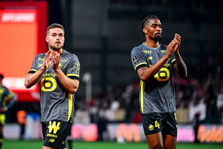 Les joueurs du LOSC face à Brest